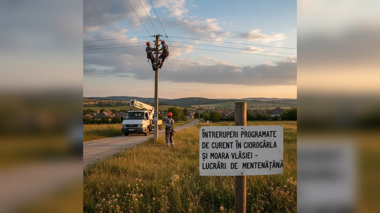 Întreruperi programate de energie electrică în Ciorogârla și Moara Vlăsiei, județul Ilfov, pe 30 decembrie