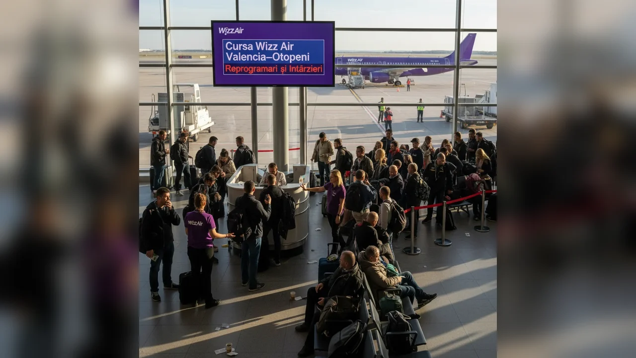 Zbor Wizz Air Valencia–Otopeni, întârziat aproape 24 de ore la sosirea în Ilfov